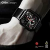 CIGA DESIGN Unisex Mechanical Watch Skeleton 316 Stainless Steel Auto-Winding Full Hollow Wrist Watch(With Free Leather Strap) ► Photo 2/6