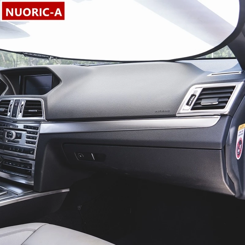 

Stainless Steel Center Console Dashboard Trim Strips For Mercedes Benz E Class Coupe W207 C207 2009-2013 Interior Accessories