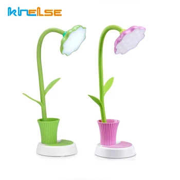 

Cute Sun Flower LED Desk Lamp Touch Control Dimming Table Light Flexible USB Rechargeable Eye Care Kids Studying Bedside Lamps