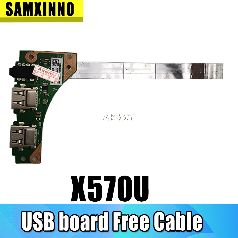 For Asus YX570U YX570UD X570U X570UD IO USB Headphone jack Board with cable