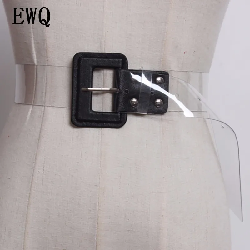 [EWQ] Новинка весны модные высококачественные ПВХ Индивидуальные прозрачные принтованные женские ремни универсальные QD041