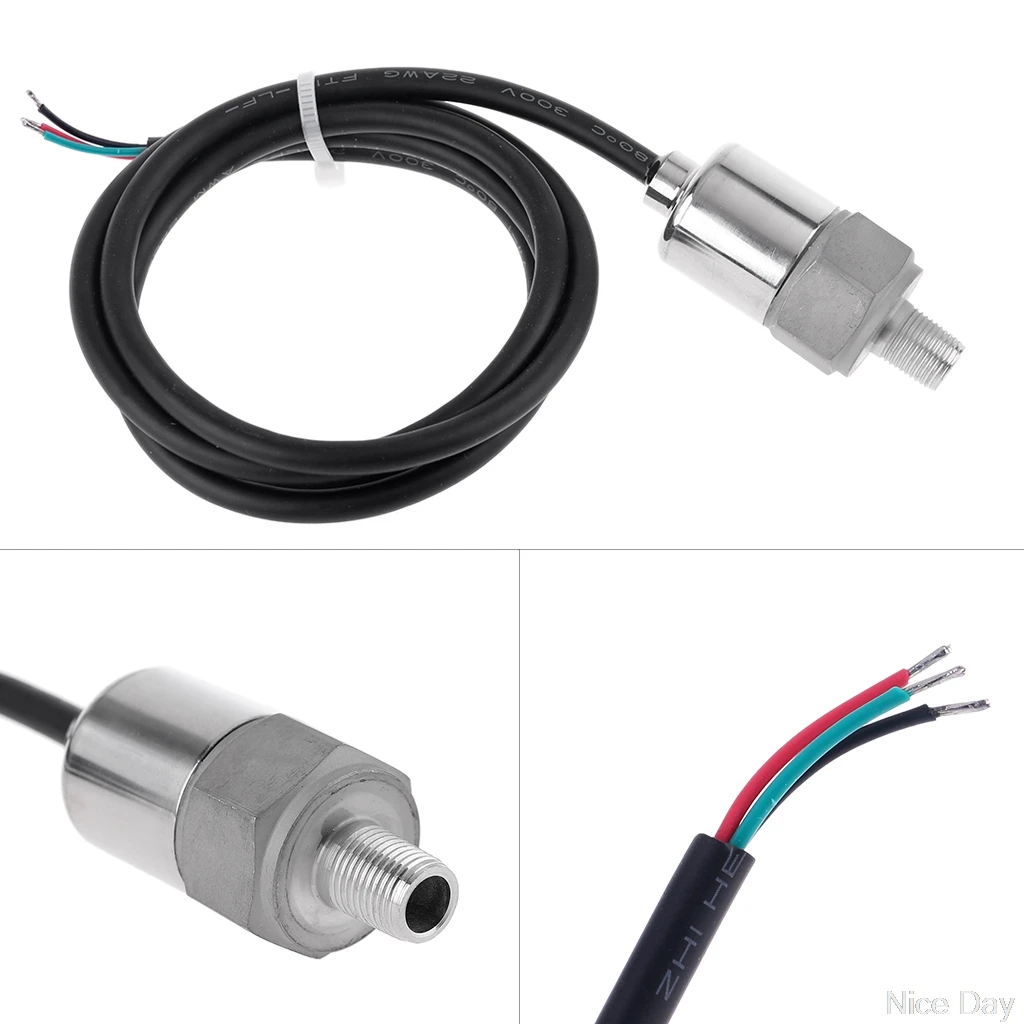 0-10/20/30bar 1/8" Input 8-32V Output 0-5V/4-20mA Pressure Transmitter Transducer Oil Water My12 20 Pressure Sensor