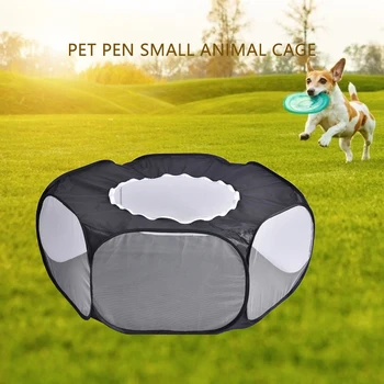 

Pure Color Mesh Fence Outdoor Game Safe Guard Foldable Pet Cat Hamster Lightweight Solid Color Safe Playing Indoor Game