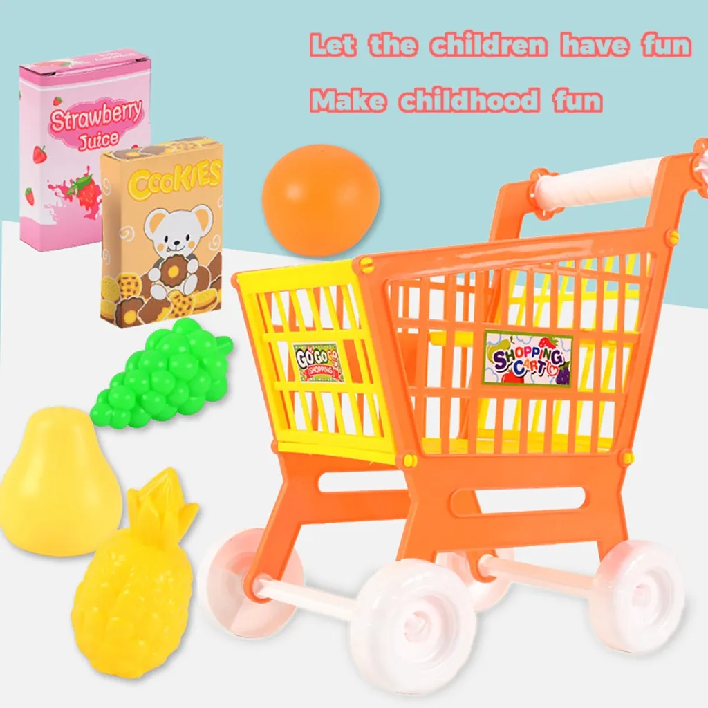 Корзина для покупок фрукты и овощи ролевые игры детские развивающие игрушки