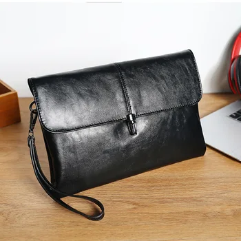 

Brand Business Men Wallet Leather Man Clutch Bag Coins Pocket Purse Casual Envelope Long Wallets Male Handy Bag For IPAD