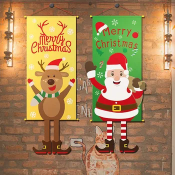 

Christmas Porch Door Banner Merry Christmas Decoration For Home Christmas Pendant Hanging Ornament Xmas Gifts Happy New Year