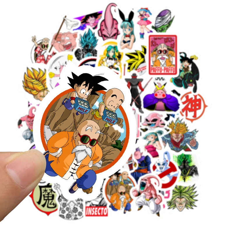50 шт. японский классический Dragon Ball Аниме стикер Супер Saiyan Goku для скейтборда гитары DIY Украшение дома багаж ноутбук F5