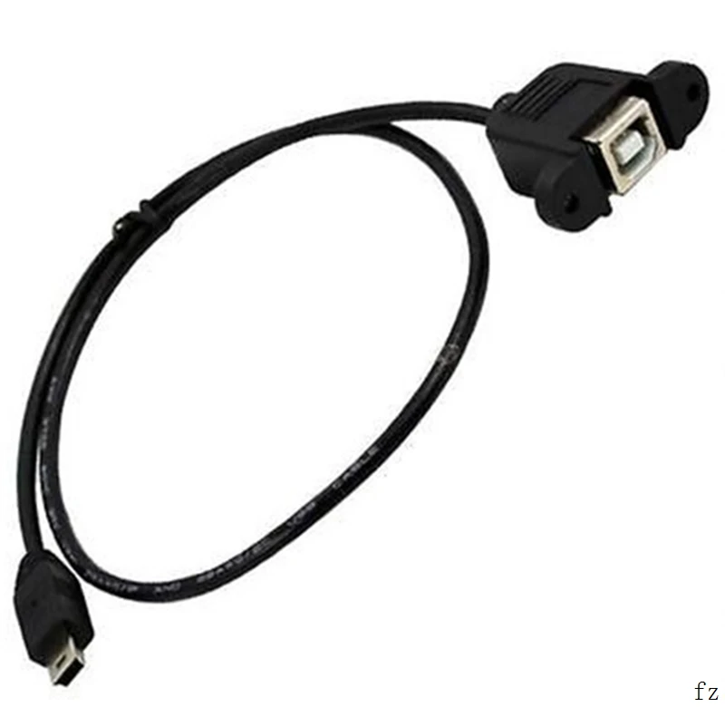 100 шт. 50 см USB 2,0 B женский принтер панель крепление к мини-usb 5pin мужской кабель