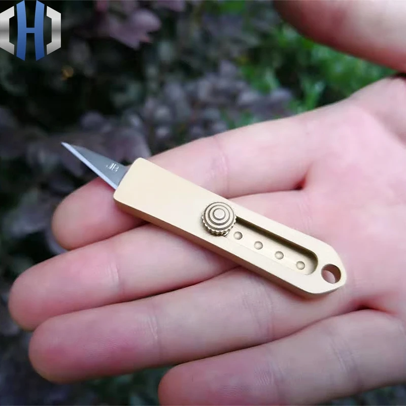 Наружные инструменты с открытым Экспресс EDC ножи многофункциональные мини лезвия Ножи Латунь Карманный Брелок складной нож