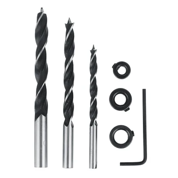 

7pcs 6/8/10mm Woodworking Oblique Hole Locator Drill Bits Pocket Hole Jig Kit Drill Guide Set Hole Puncher DIY Carpentry Tools