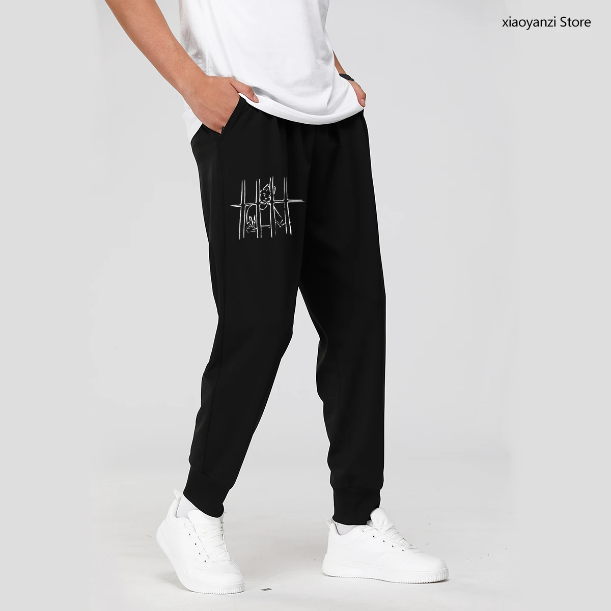 La escuela mata a los artistas, pantalones de chándal con estampado doble, estética, gráfico, Unisex, callejero juvenil, moda tumblr|Pantalones informales| AliExpress