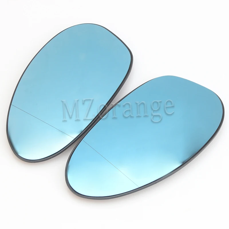 Door Wing Mirror For BMW 1 3 Series Z4 E46 E81 E82 E85 E90 E92 E93 2000-2010 51167145267 51167145268 Right Heated Rear Mirror Glass Wing Mirror Glass (Color : Blue A Pair