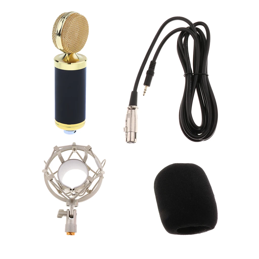 Cardioid Pickup шаблон конденсаторный микрофон с 3,5 мм кабель Стенд чехол для микрофона набор