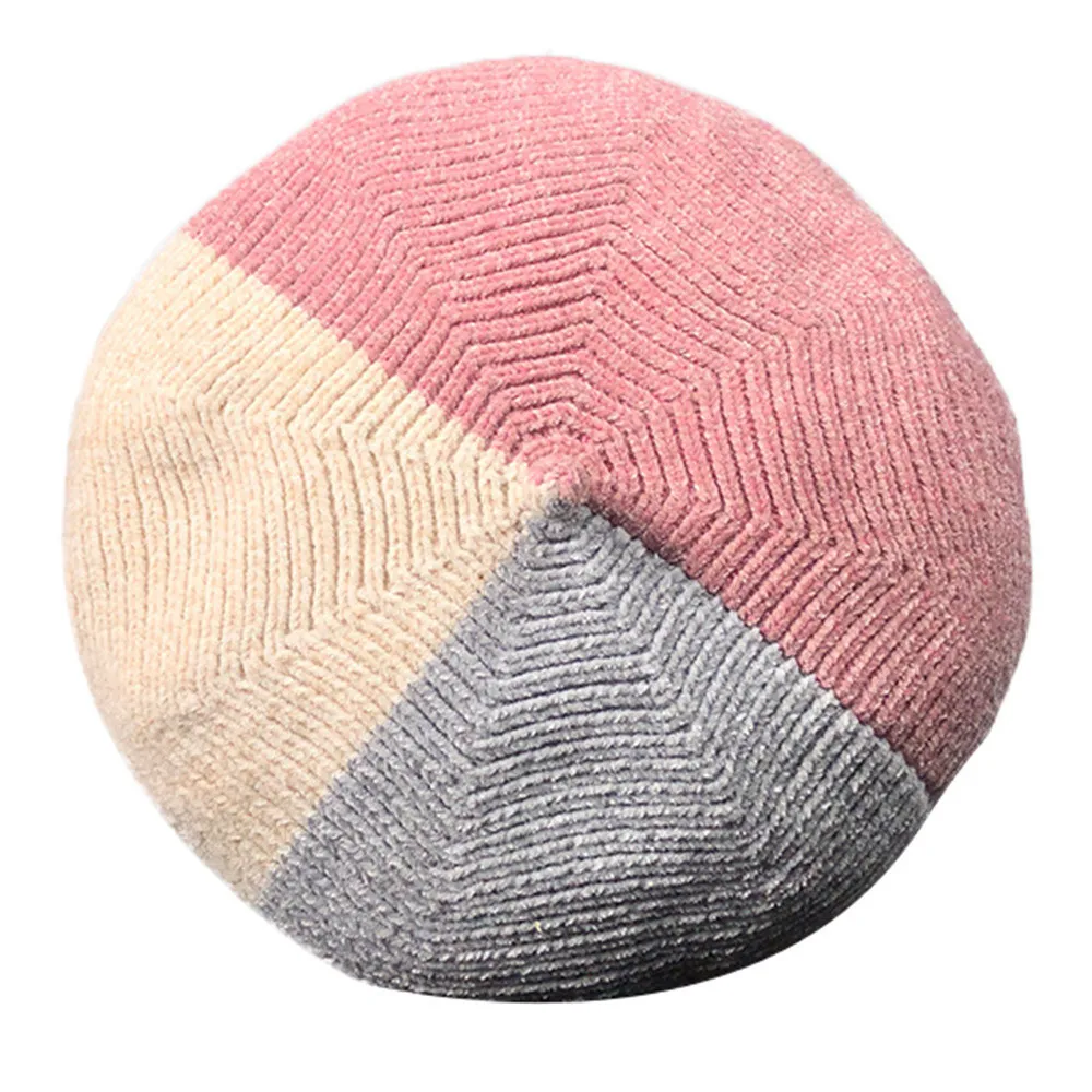 Womail шапка, сезон осень-зима Для женщин теплые модные Colorblock(цветовой блок), из шерсти высокого качества удобные boinas para mujer Повседневное стильный берет