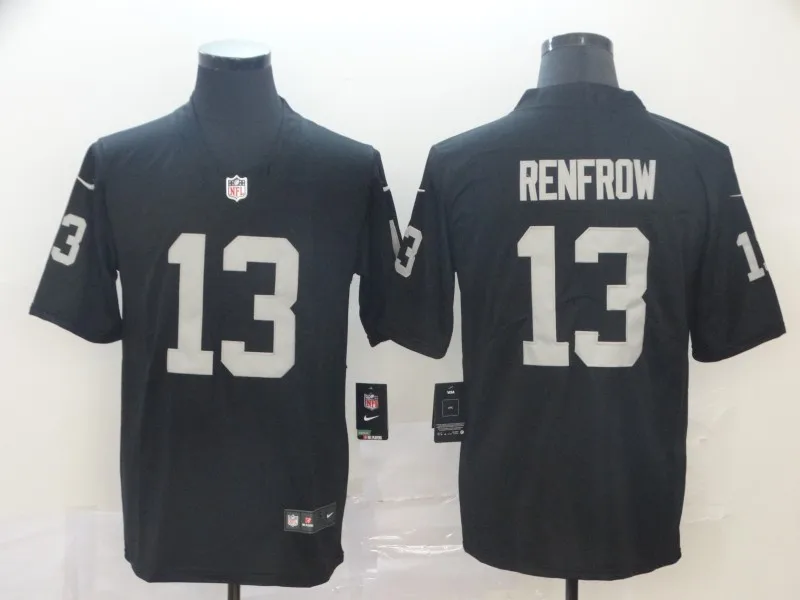 Мужская футболка с рисунком Окленда# Raiders Hunter Renfrow - Цвет: Синий