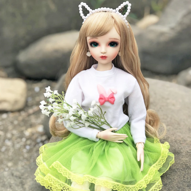 BJD 1/3 куклы для девочек 18 шарнирное подвижное тело Сменные глаза ручная работа силиконовая кукла-младенец полный комплект