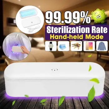 

Portable UV Sterilizer Box Phone Mask Cleaner Personal Sanitizer UV Ozone Disinfection Cabinet UV Light Lamp USB Charging Box