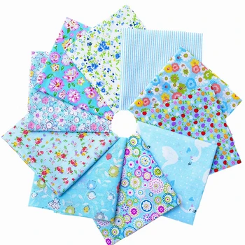 

10pcs/Lot,40CMX50CM Blue Floral Series,Printed Twill Cotton Fabric,Patchwork Cloth,DIY Sewing Quilting Material For Baby&Child