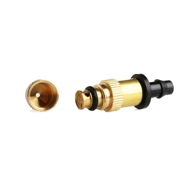 Micro Adjustable Copper Atomizing Nozzle Spray Drip Irrigation Dust Removal Mist Cooling System Connected with 4/7mm Pipe 3