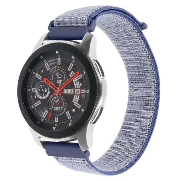 20 22 мм ремешок для samsung gear S3/S2 galaxy watch active 42 мм 46 мм нейлоновый ремешок для mi amazfit bip huawei Watch GT 2 - Цвет: Midnight blue