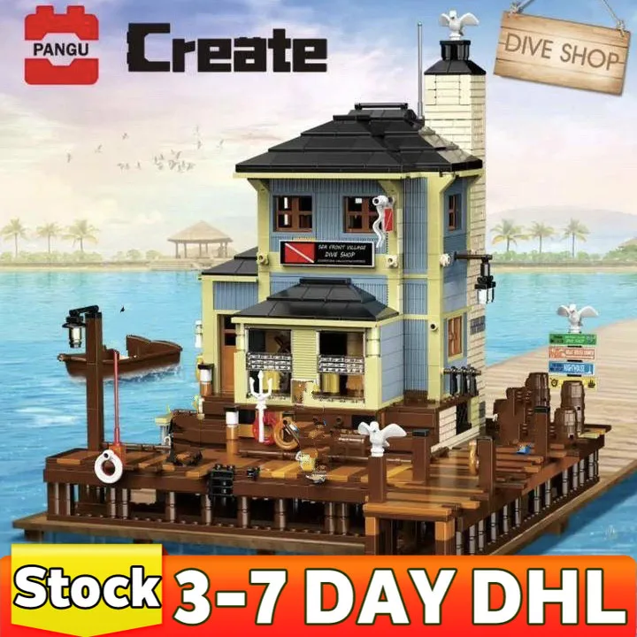 Конструктор MOC Street View игрушки модель магазина для дайвинга 12001 Детские кубики