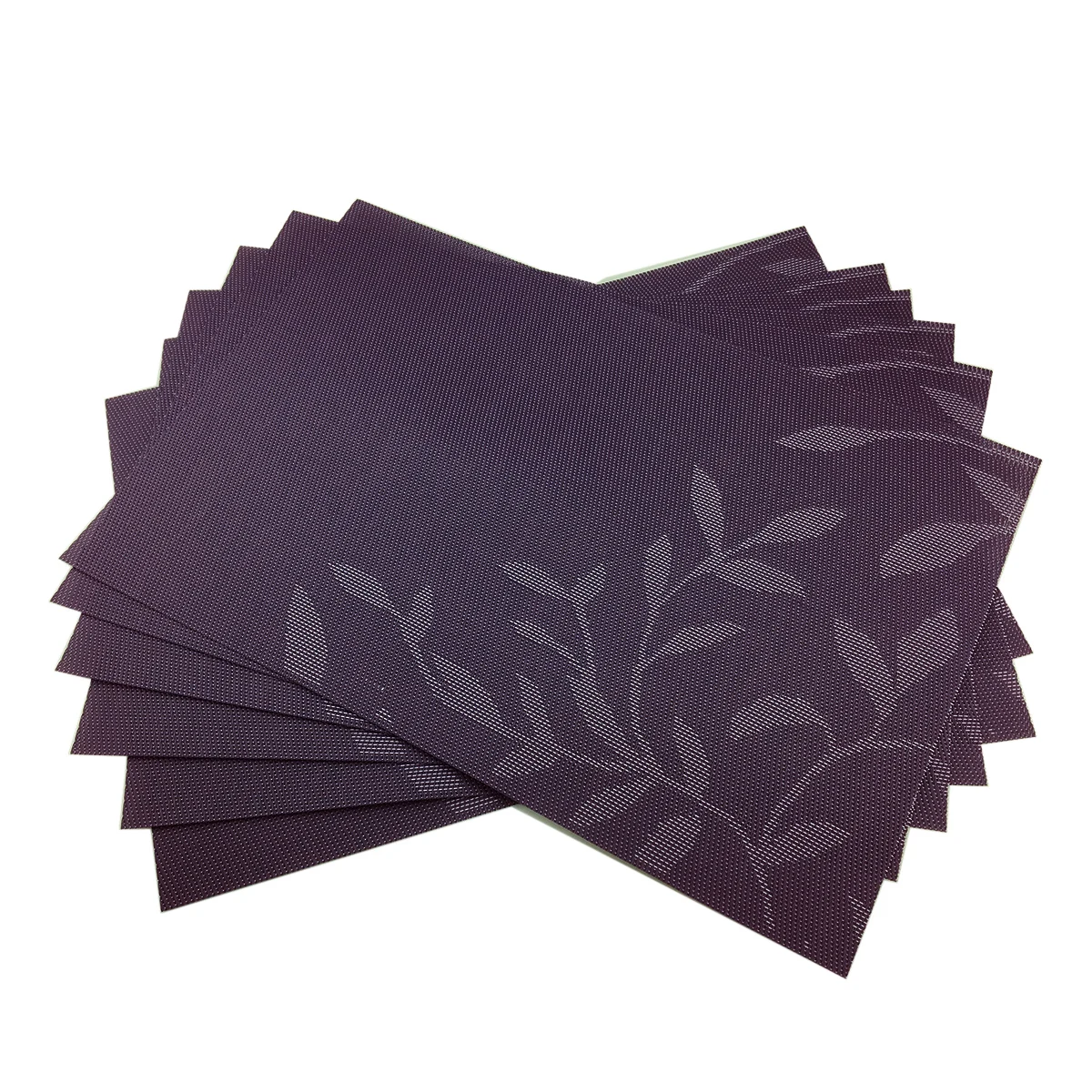Purple 4Pcs Красные столовые приборы, коврики для столовой посуды, цветочные настольные коврики, термостойкие ПВХ столовые приборы, анти-ожоги, кофейные чашки, коврики, коврики, кухонный Декор - Цвет: Purple 4Pcs