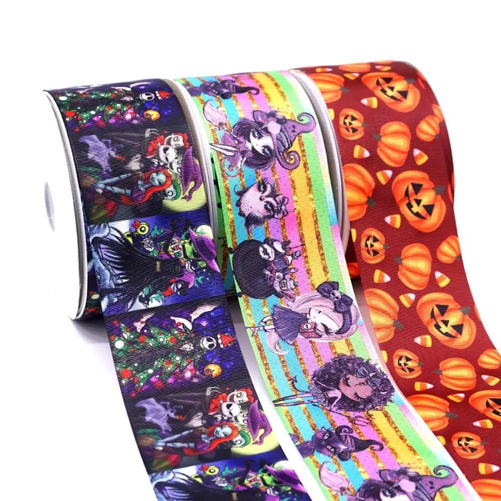 Бесплатная доставка 50 ярдов мультфильм печатных grosgrain ленты 31194 | Дом и сад