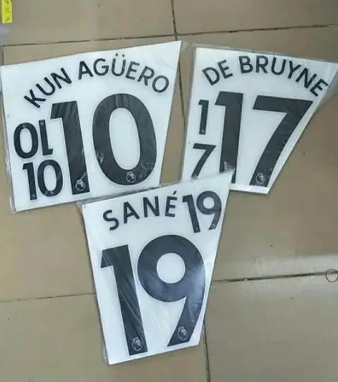 Комплект для взрослых Футбольная Футболка «Манчестерский город» JESUS DE BRUYNE KUN AGUERO MAHREZ G. JESUS BERNARDO SANE SILVA футболка для футбола