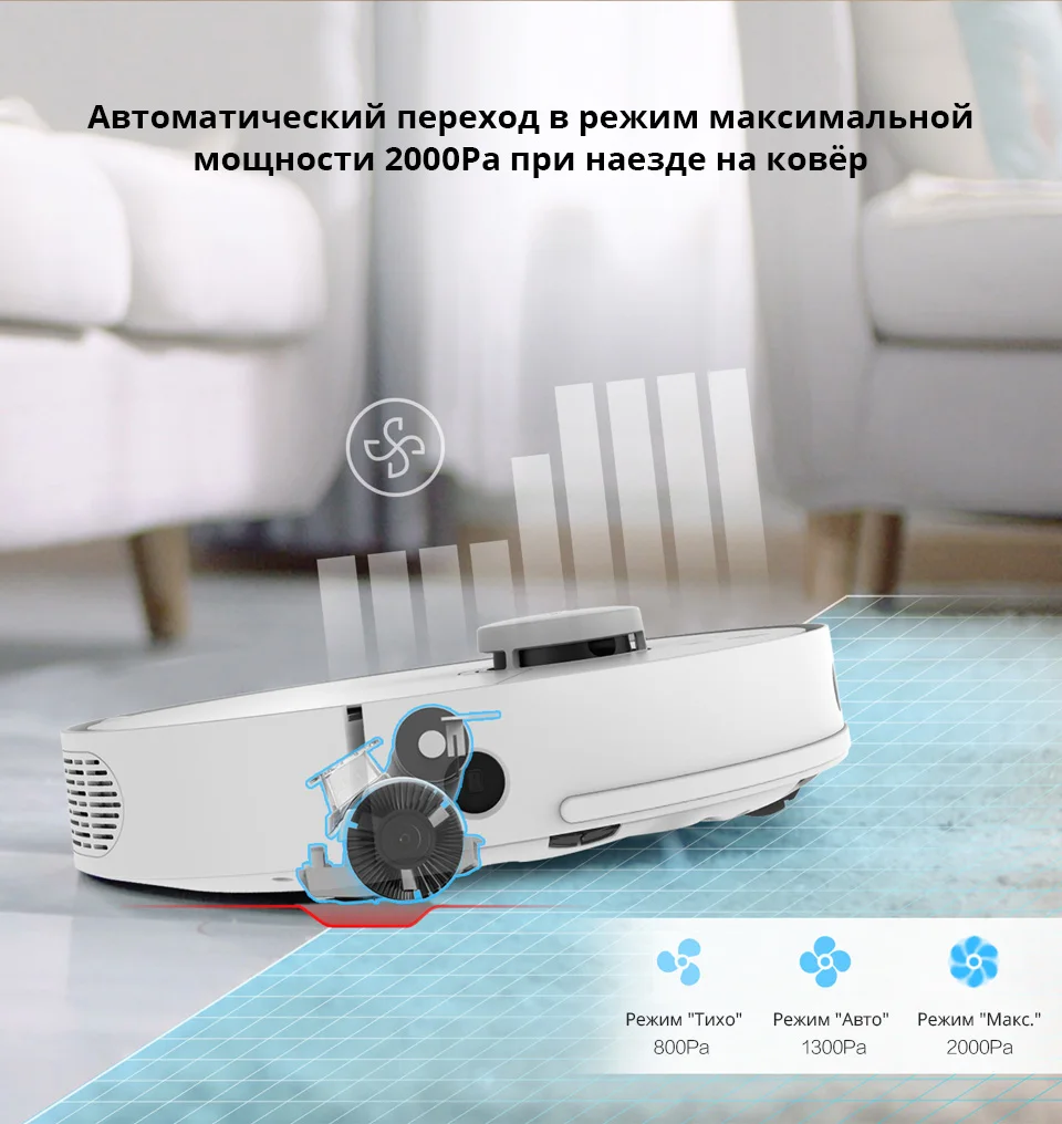 Робот пылесос 360 S5 для дома с автоматической зарядкой лазерный LDS сканер 2000 па