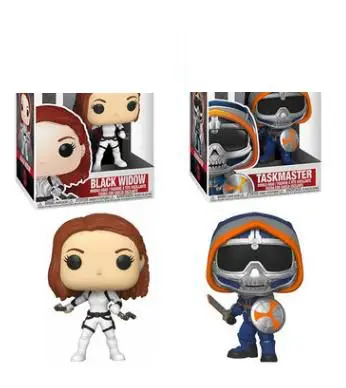 Funko Marvel Мстители Черная Вдова 604 # Taskmaster 605 #10 см ПВХ Коллекция экшн-фигурки