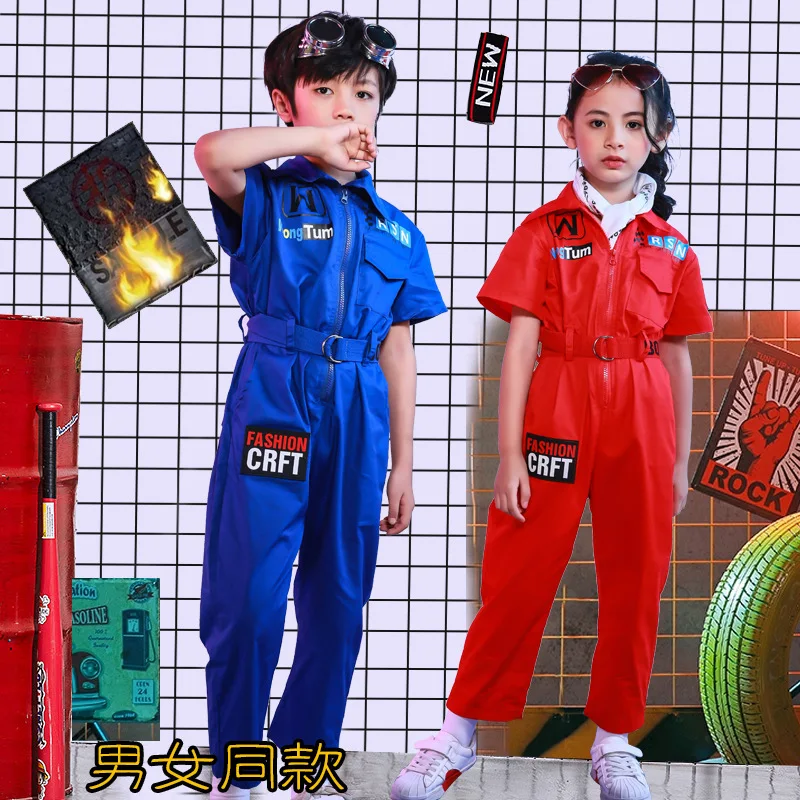 ZJHT/комбинезоны для мальчиков и девочек-подростков, одежда для детей в стиле хип-хоп, рокер, B-box комплекты с длинными рукавами для малышей хлопковые костюмы, MY077