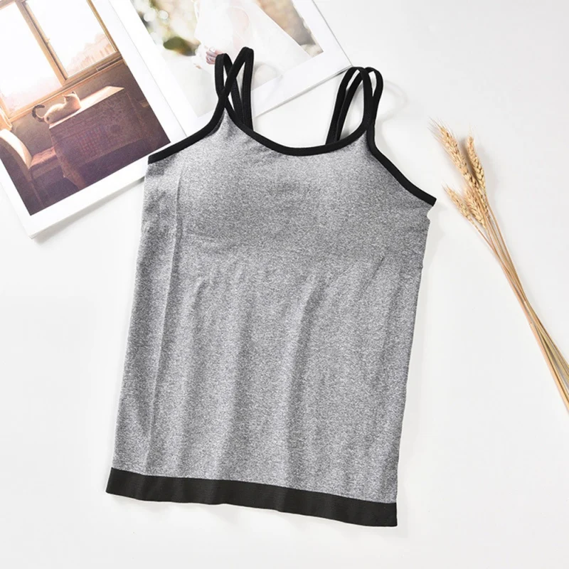 Бесшовный хлопковый топ для женщин, женское нижнее белье, майка, топ, летняя майка, топ с перекрестными лямками, цельное нижнее белье, Майки