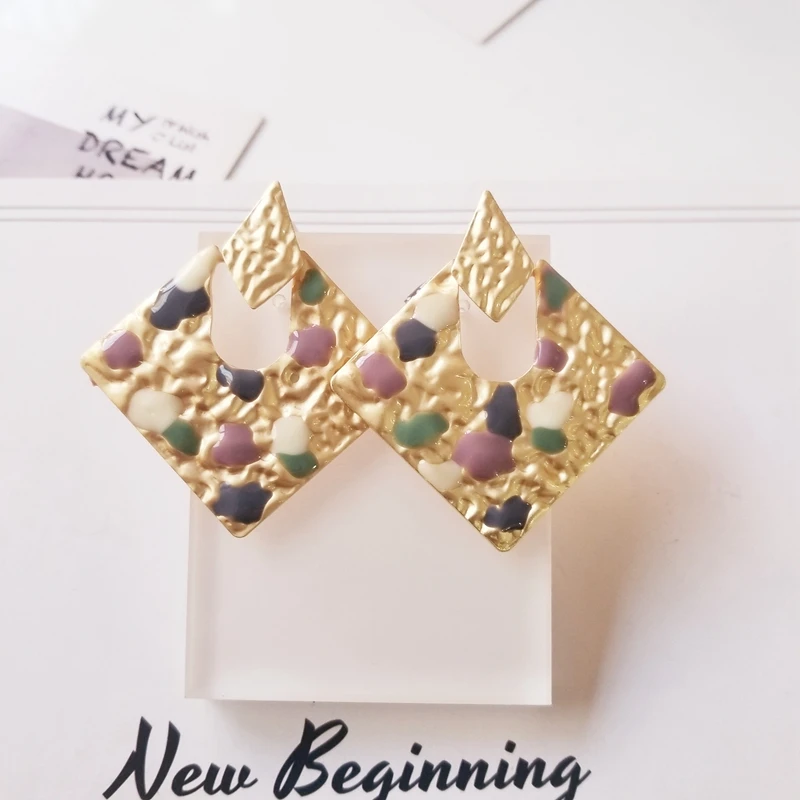 2 шт. DIY серьги аксессуары медное покрытие в виде капель масла нерегулярные поп темперамент особой формы серьги кулон аксессуары