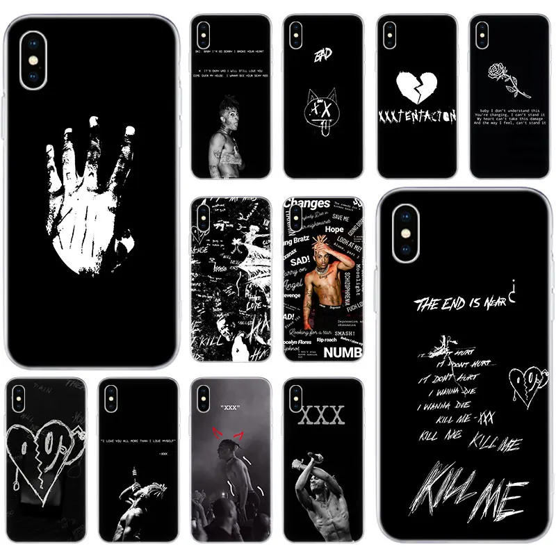 

Hot XXXTentacion Soft Silicone Case for Apple iPhone 11 Pro XS MAX X XR 7 8 Plus 6 6s Plus 5 5S SE Fashion Cover