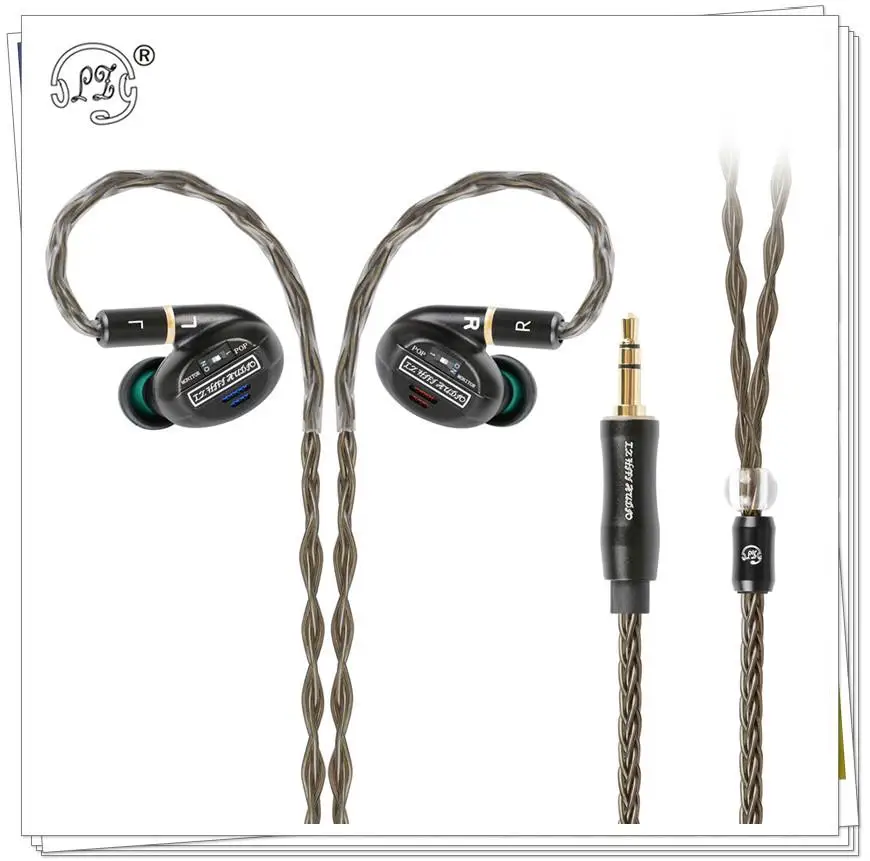 LZ A7 1DD 4BA 2 Piezoelectric Ceramics Driver Hybrid 7 Unit HIFI IEM Muisc Monitor Audiophile 0 78 Tuning Switch MMCX Earphones