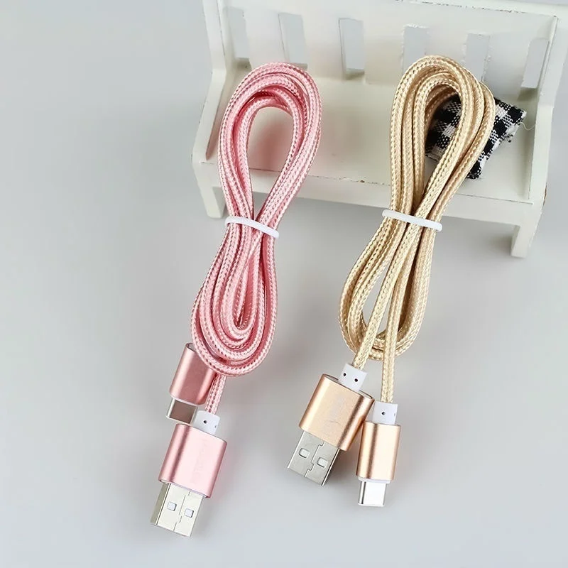 1PC Mobile Phone Data Cable 1M/2M/3M 6 Colors Data Lines For Apple Android Type-c