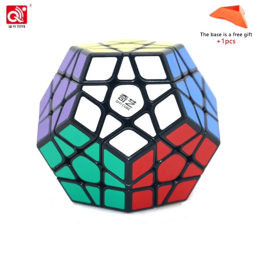 QIYI 3X3 Megaminxeds, магический куб, черный, без наклеек, скорость, профессиональная, 12 Сторон, головоломка, Cubo Magico, развивающие игрушки для детей - Цвет: 2