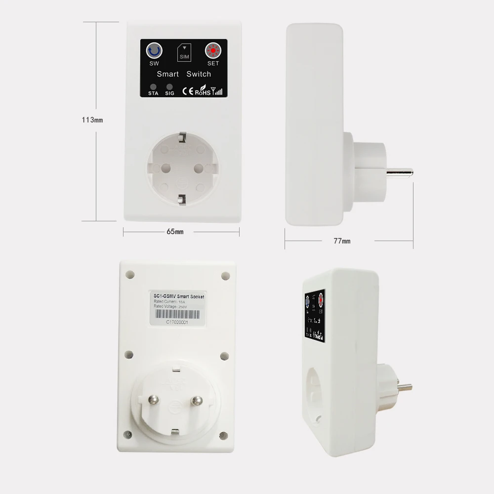 GSM Smart Socket Plug Call SMS APP Remote Control Switch Pump Router Electric Appliance Intelligent Sockets