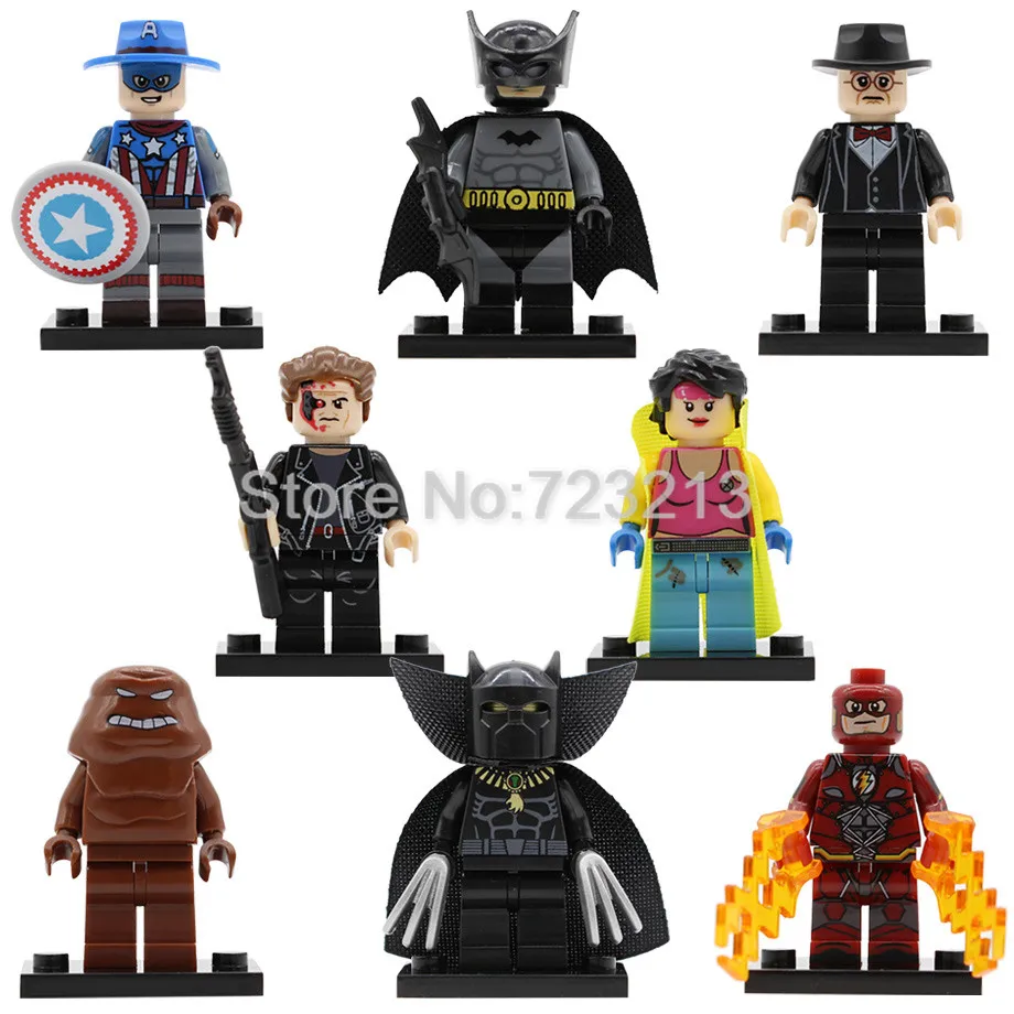 

Single Super Hero Jubilee Clayface Figure Black Batman Panther Jim Downing Arnim Zola Building Blocks Sets Model Kits Toy