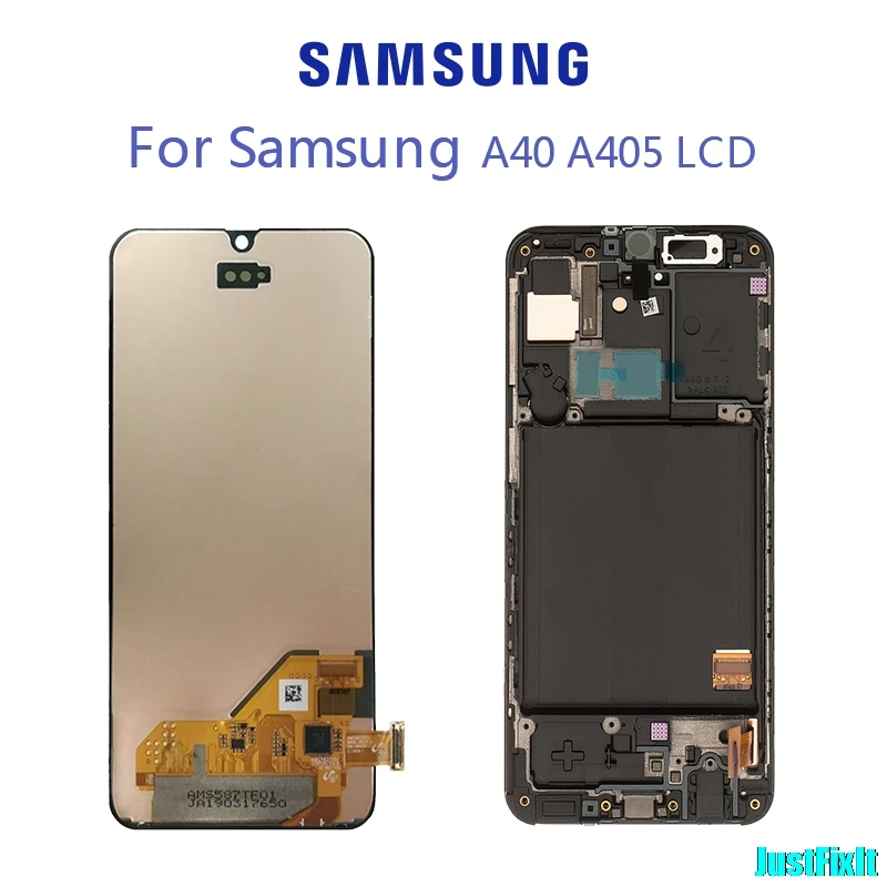 Дигитайзер в сборе для Samsung Galaxy A40 A405 A405F A405FN/DS ЖК-дисплей сенсорный экран Бесплатные инструменты