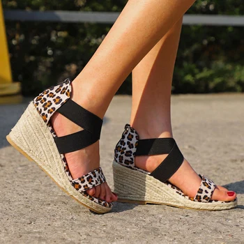 

Women's Sandals 2020 Summer Platform Women's High Heel Open Toe Large Size Wedge Sandals