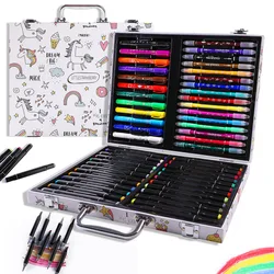 52PC Paintbrush Rotary Crayon Drawing Set Primary School Drawing Watercolor Pen Set Children Marker Set