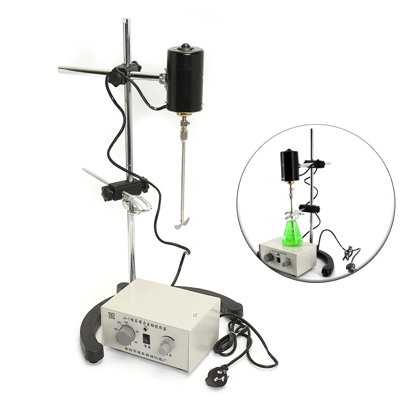

Efficient AC 220V 100W 3000rpm Electric Lab Mixer Overhead Stirrer Adjustable Churn Stir Machine Blenders Laboratory Stirrer