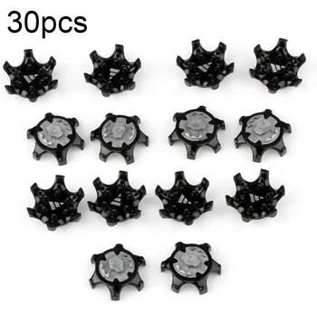 

30pcs Golf Shoe Spikes Black Clamps Cleats Studs 1pc Removal Tool Replacement