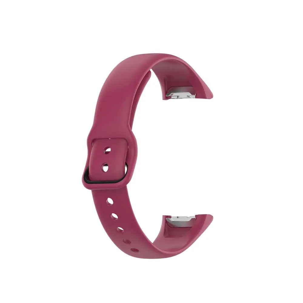 silicone Replacement Watch Band Wrist Strap For Samsung Galaxy Fit SM-R370 Smart WristBand watchStrapHigh Quality sport Bracelet - Band Color: Red wine