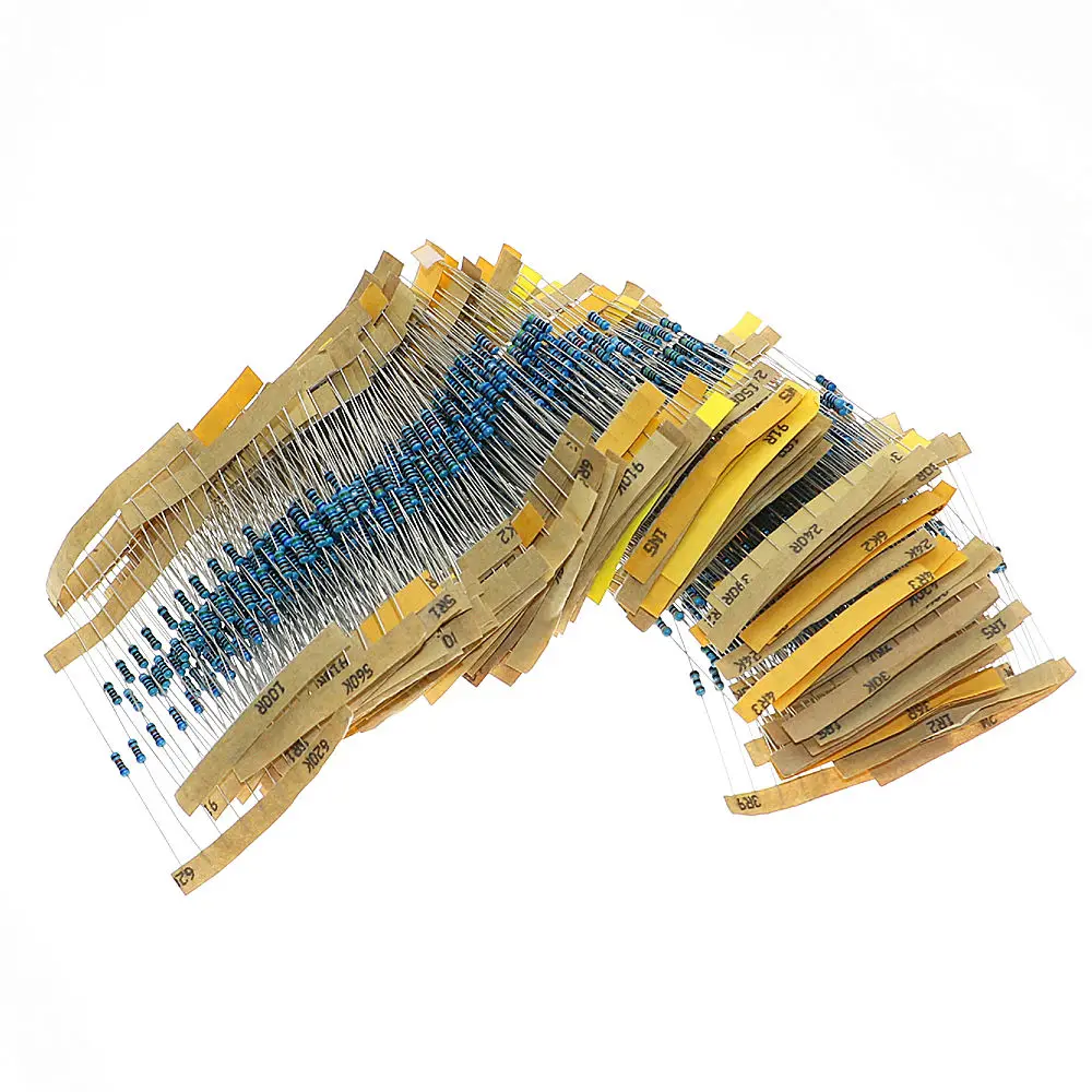 1350pcs/Box 135 Value 1/4W 1&Omega;~1M&Omega; Metal Film Resistor Assortment Kit