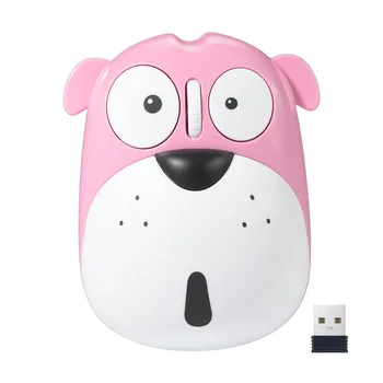 

Cute Cartoon Dog USB Wireless Mouse USB Rechargeable Gaming Mouse 1200DPI Hamster Design Small Hand Mice For Girl MAC/Laptop A4