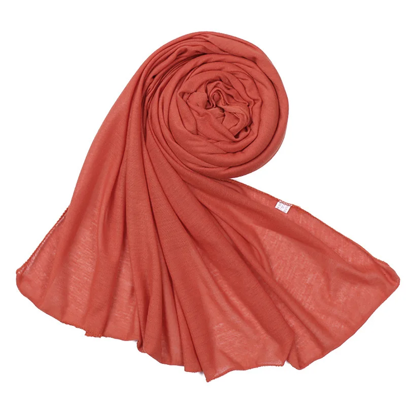 Один Джерси Национальный женский головной убор многоцветный арабский простой мусульманский головной платок шарфы хиджаб Осень Зима Леди Шаль Обертывание - Цвет: 33