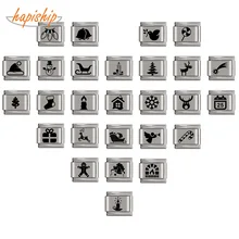 Hapiship Daisy Happy Merry Christmas очаровательные звенья подходят 9 мм браслет серебро Нержавеющая сталь Ювелирные изделия Сделай Сам DJ238