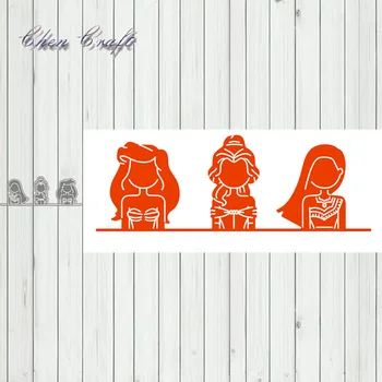 

Metal Cutting Dies A group of beauties Scrapbooking Stencil for Album Paper DIY Gift Card Decoration Embossing Dies New 2020